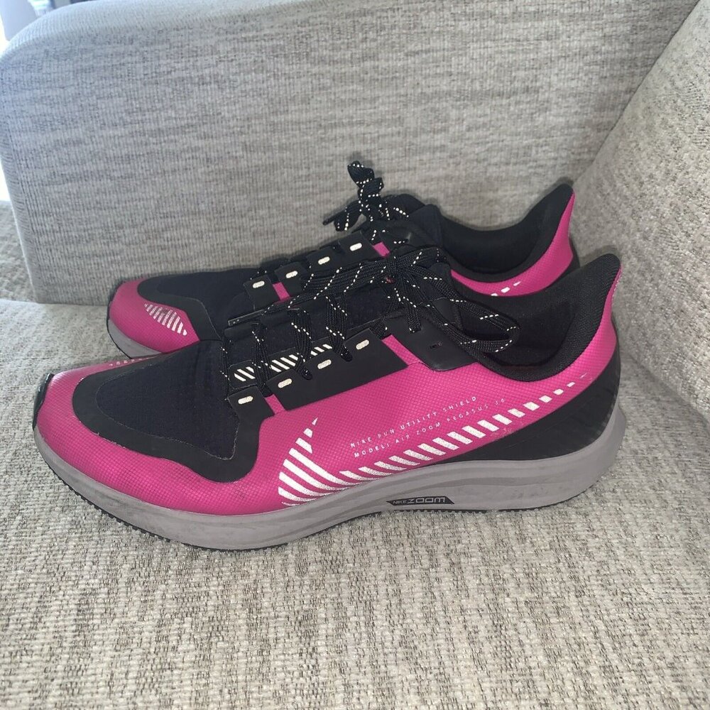 Nike Women's Air Zoom Pegasus 36 Shield Running Shoes Fire Pink MSRP $130